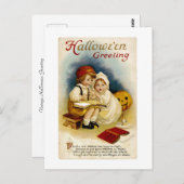 Vintage Halloween-Begrüßung Postkarte (Vorne/Hinten)