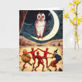 Vintage Halloween-Begrüßungskarte Karte (Gelbe Blume)