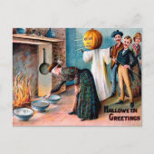 Vintage Halloween-Begrüßungskarte Postkarte (Vorderseite)