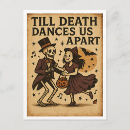 Vintage Halloween Bis Dass Der Tod Uns Tanzen Tren Postkarte