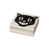 Vintage Halloween Black Cat Briefmarke Gummistempel (Stempel)