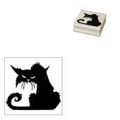 Vintage Halloween Black Cat Briefmarke Gummistempel (Stempel)