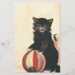 Vintage HALLOWEEN Black Cat Briefpapier