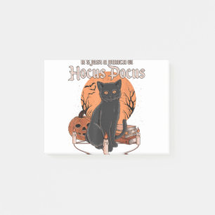 Vintage Halloween Black Cat It's Just A Bunch Of H Post-it Klebezettel