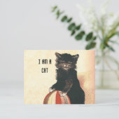 Vintage HALLOWEEN Black Cat Postkarte (Stehend Vorderseite)