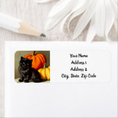 Vintage Halloween Black Cat und Pumpkins (Insitu)