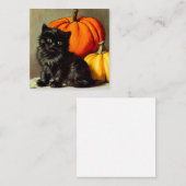 Vintage Halloween Black Cat und Pumpkins Begleitkarte (Vorne/Hinten)