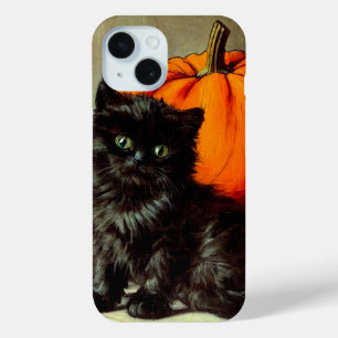 Vintage Halloween Black Cat und Pumpkins Case-Mate iPhone Hülle