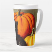 Vintage Halloween Black Cat und Pumpkins Milchtasse (Rechte Ecke)