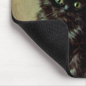 Vintage Halloween Black Cat und Pumpkins Mousepad (Ecke)