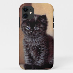 Vintage Halloween Black Kitten Illustration Case-Mate iPhone Hülle