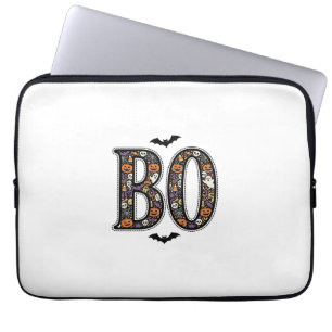 Vintage-Halloween-Boo-Doodle-Vektordesign_1 Laptopschutzhülle