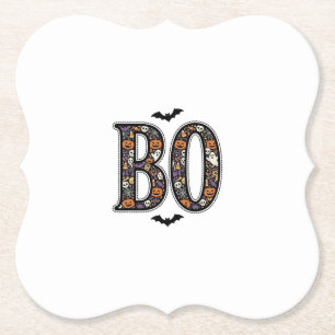 Vintage-Halloween-Boo-Doodle-Vektordesign_1 Untersetzer