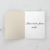 Vintage Halloween-Boom-Geisterkarte Karte (Innenseite)