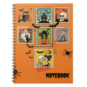 Vintage Halloween-Briefmarke Notizblock