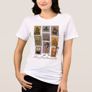 Vintage Halloween-Briefmarke Tri-Blend Shirt