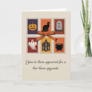 Vintage-Halloween-Bu-Geist-Karte gefaltet Karte