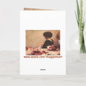 Vintage Halloween Card, Elegante Dame mit Spiegel Karte (Rückseite)