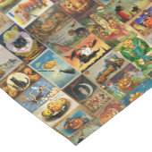 Vintage Halloween Cards Collage Kurz Table Runner Kurzer Tischläufer (Ecke)
