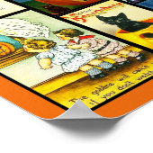 Vintage Halloween Cards Collage Poster (Ecke)