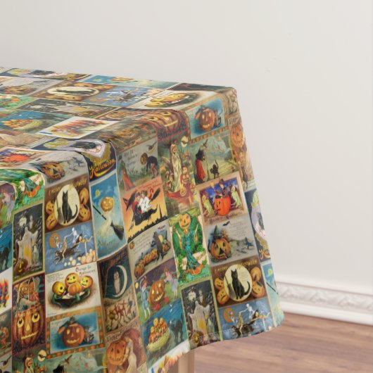Vintage Halloween Cards Collage Tableclout Tischdecke (Beispiel)