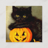 Vintage Halloween Cat and Jack-o’-Laterne