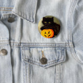 Vintage Halloween Cat and Jack-o’-Laterne Button (Beispiel)