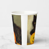Vintage Halloween Cat and Jack-o’-Laterne Pappbecher (Links)