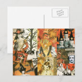 Vintage Halloween-Collage Postkarte (Vorne/Hinten)