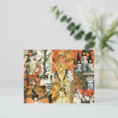 Vintage Halloween-Collage Postkarte (Stehend Vorderseite)