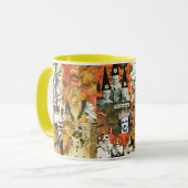 Vintage Halloween-Collage Tasse (Vorderseite Links)