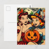 Vintage Halloween-Comicen Postkarte (Vorne/Hinten)