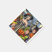 Vintage Halloween-Comicen Serviette (Ecke)