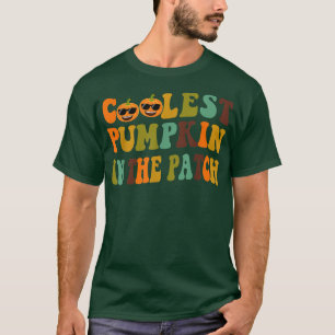 Vintage Halloween-Coole Kürbis in den Patch Boy T-Shirt