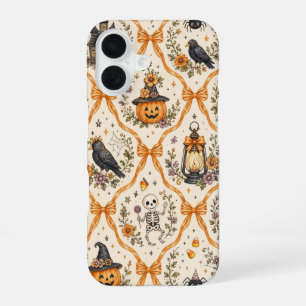 Vintage-Halloween-Coquette-Handyhülle Cute Spooky iPhone 16 Hülle