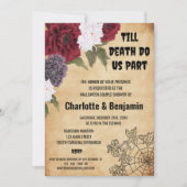 Vintage Halloween Couple Dusche Hochzeit Einladung (Vorderseite)