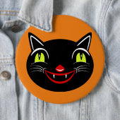 Vintage Halloween Dekoration Black Cat I Button (Beispiel)