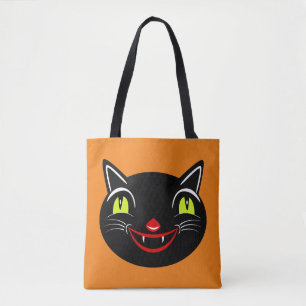 Vintage Halloween Dekoration Black Cat I Tasche