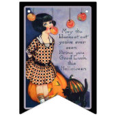 Vintage Halloween-Dekoration, Niedliches Halloween Wimpelkette (Zweite Fahne)