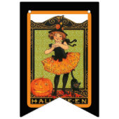 Vintage Halloween-Dekoration, Niedliches Halloween Wimpelkette (Erste Fahne)