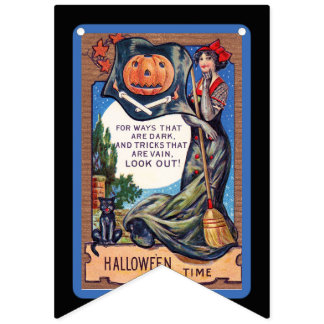 Vintage Halloween-Dekoration, Niedliches Halloween Wimpelkette