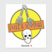 Vintage Halloween Dekoration Skelett und Skull Aufkleber (Blatt)