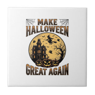 Vintage-Halloween-Design für ein großartiges Spukh Fliese