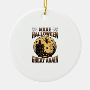 Vintage-Halloween-Design für ein großartiges Spukh Keramik Ornament
