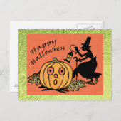 Vintage Halloween-Design-Postkarte Postkarte (Vorne/Hinten)