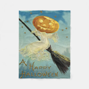 Vintage Halloween - Ein glückliches Halloween Fleecedecke