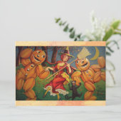 Vintage Halloween-Einladung Einladung (Stehend Vorderseite)