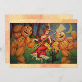 Vintage Halloween-Einladung Einladung (Vorne/Hinten)