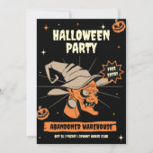 Vintage Halloween-Einladung, Halloween-Nacht Einladung (Vorderseite)