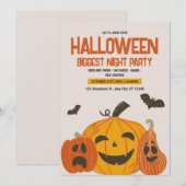 Vintage Halloween-Einladung, Halloween-Nacht Einladung (Vorne/Hinten)